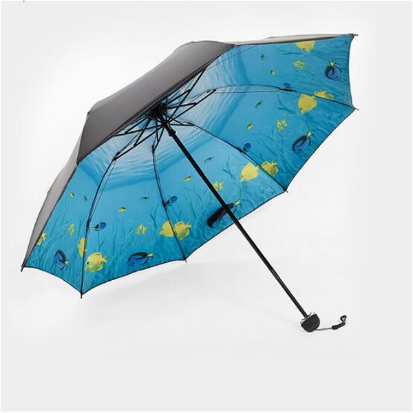 晴雨三折傘 小清新時尚折疊廣告傘